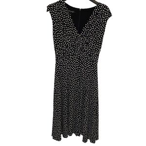 Anne Klein Black And White Polka dot Dress Size 8